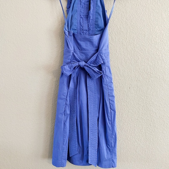 BCBGMaxAzria Blue Ruffle Halter Dress - Picture 2 of 3
